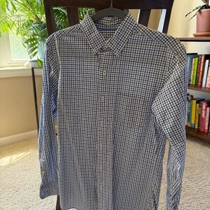 Two Tone Blue Checkered Dress Shirt. Great Condition.